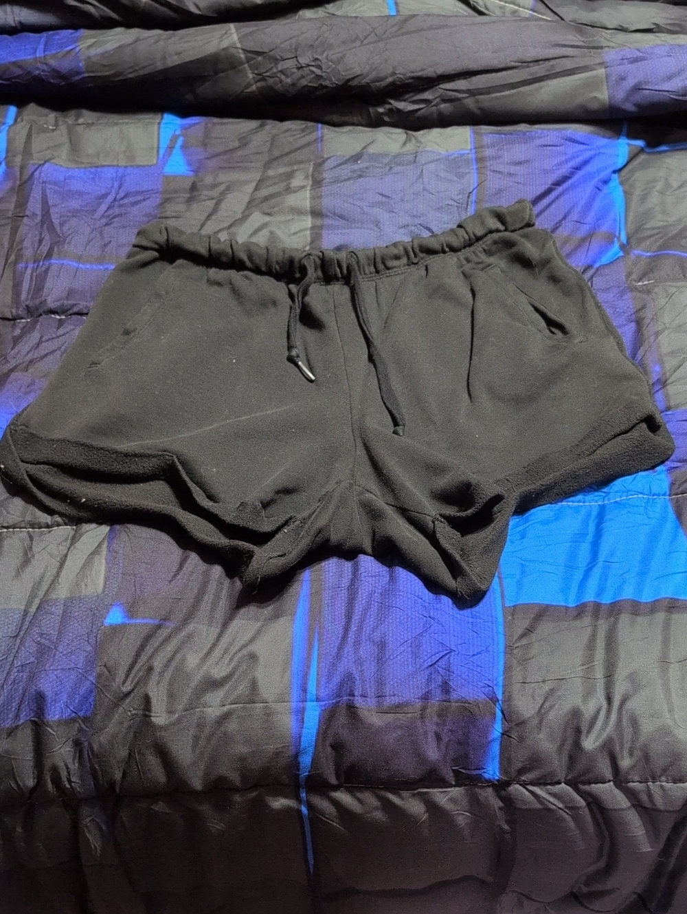 PINK Victoria's Secret Black Knit Drawstring Athletic Shorts